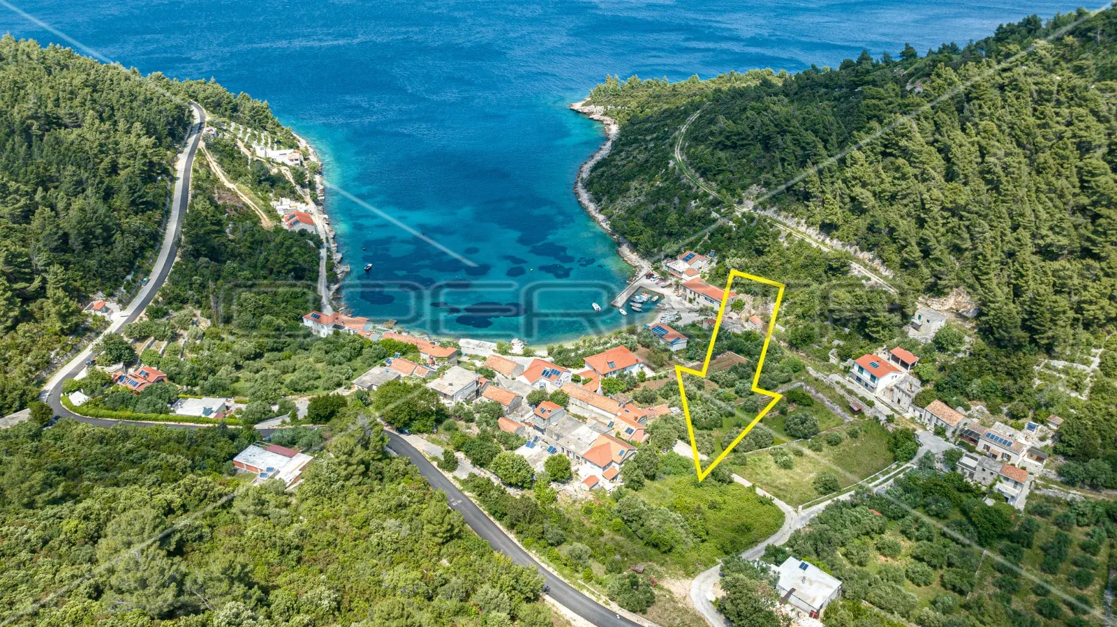 građevinsko zemljište sa pogledom na more, 1.431 m2, uvala babina - slika 2
