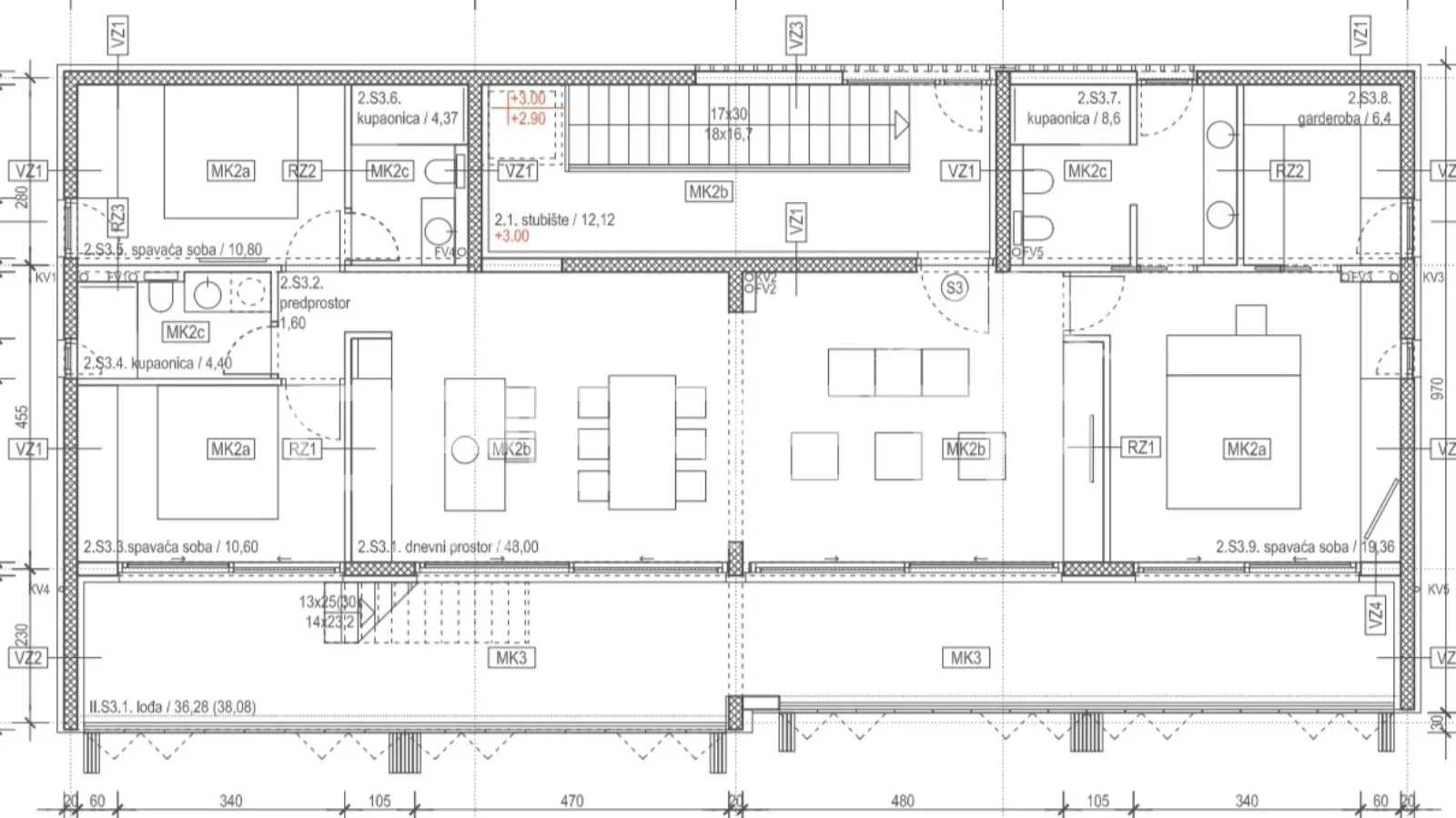 penthouse s panoramskim pogledom, 205m2 – vodice - slika 5