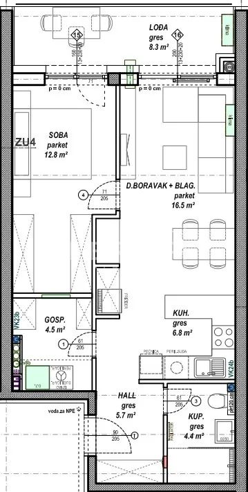 prodaja, stan, globetka, vukovarska, 1,5s, 50m2 - slika 6