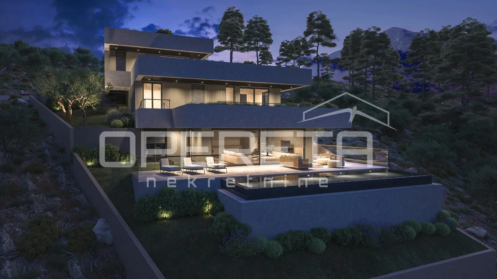 zemljište 1.546 m² s projektom za modernu vilu, omiš - slika 12