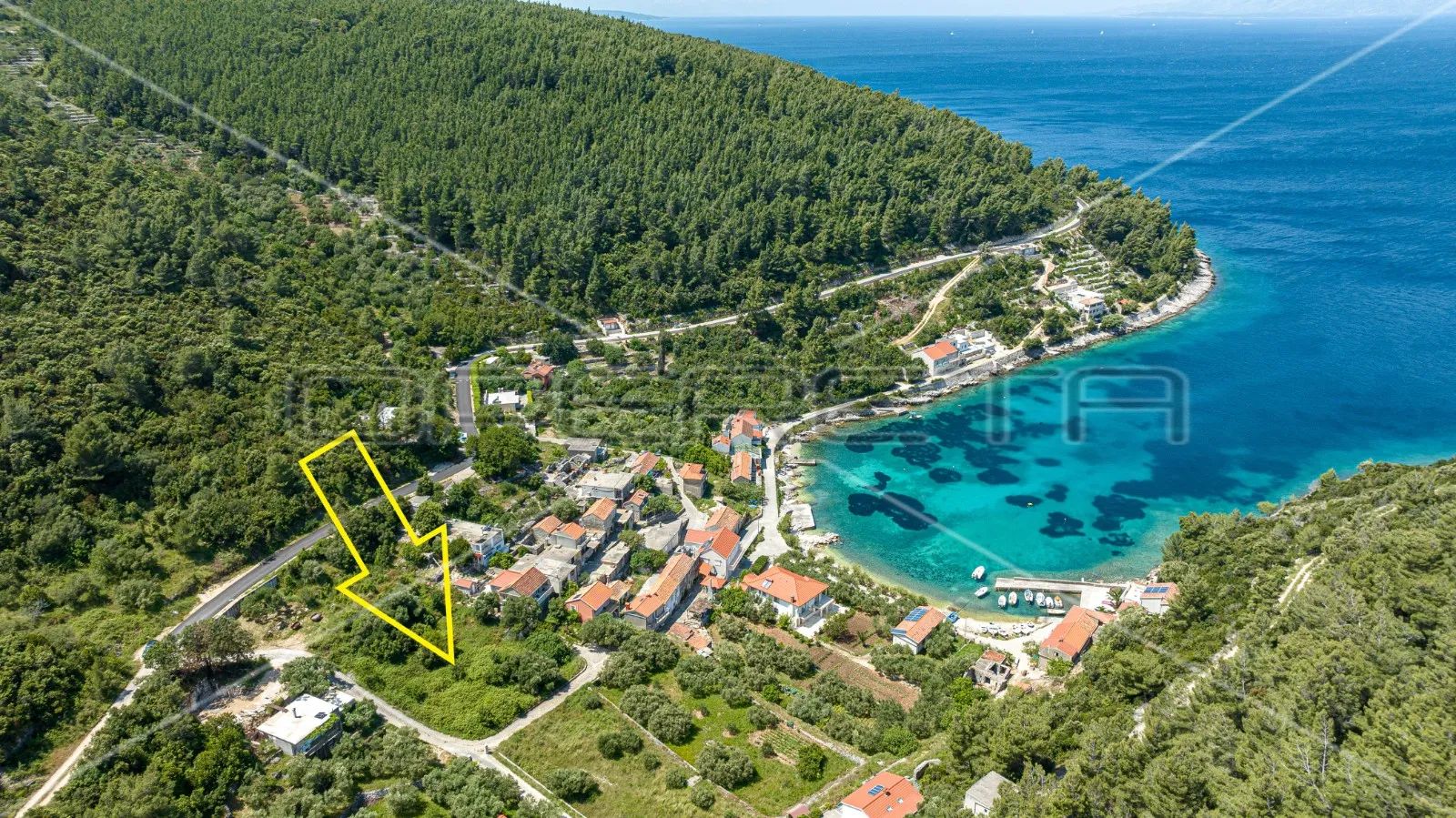 građevinsko zemljište sa pogledom na more, 1.431 m2, uvala babina - slika 6