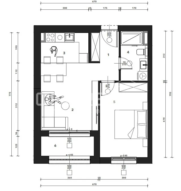 prodaja, stan, črnomerec, kuniščak, 2s, 48m2 - slika 3