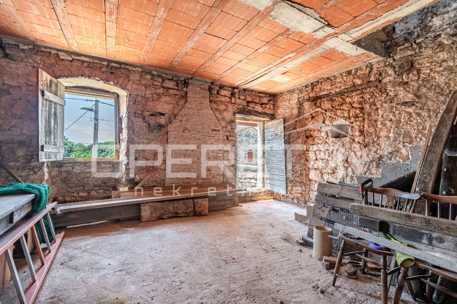 istra, baderna- kuća u nizu s pogledom na more- roh bau - slika 5