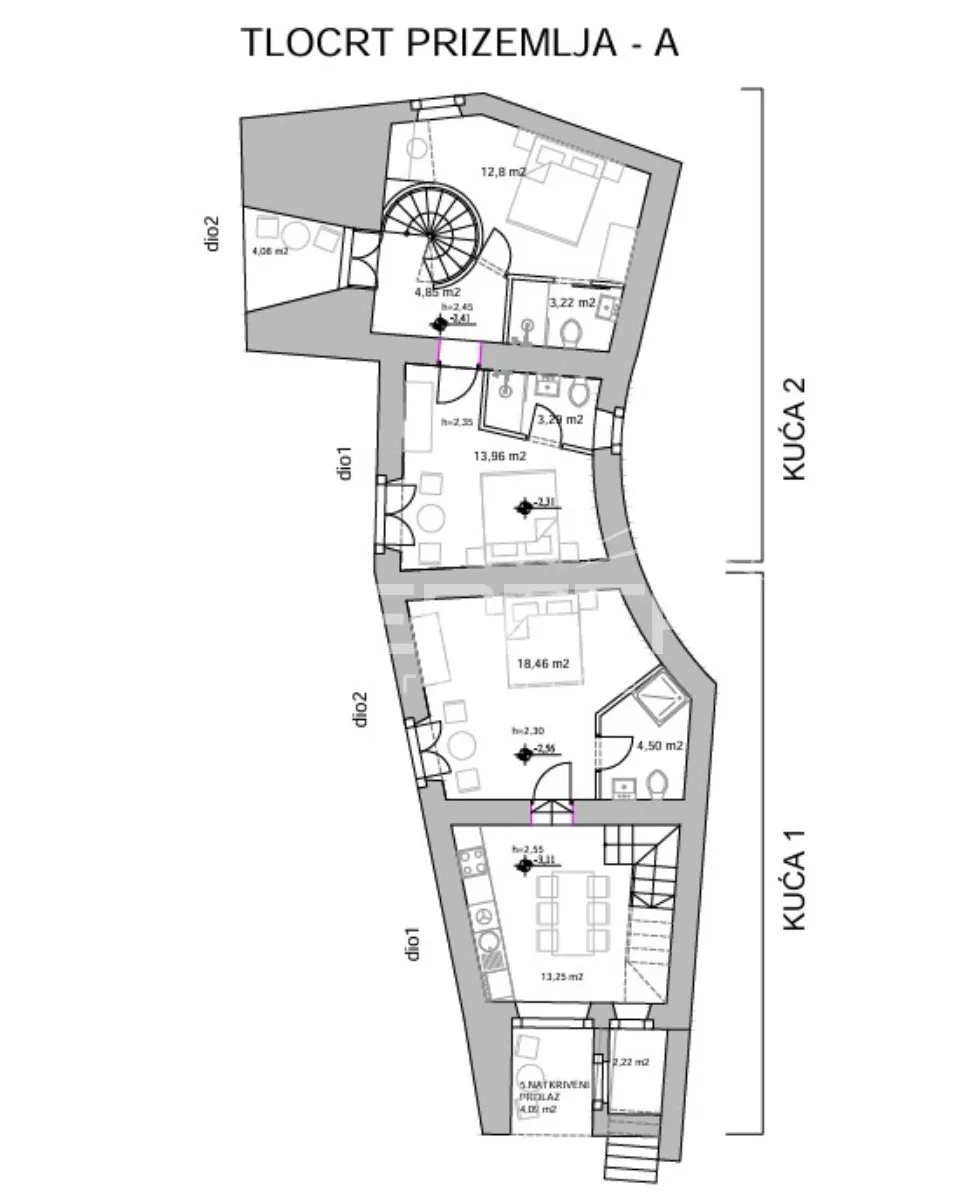 tri kuće u nizu za renovaciju na izvrsnoj lokaciji s panoramskim pogledom - slika 13
