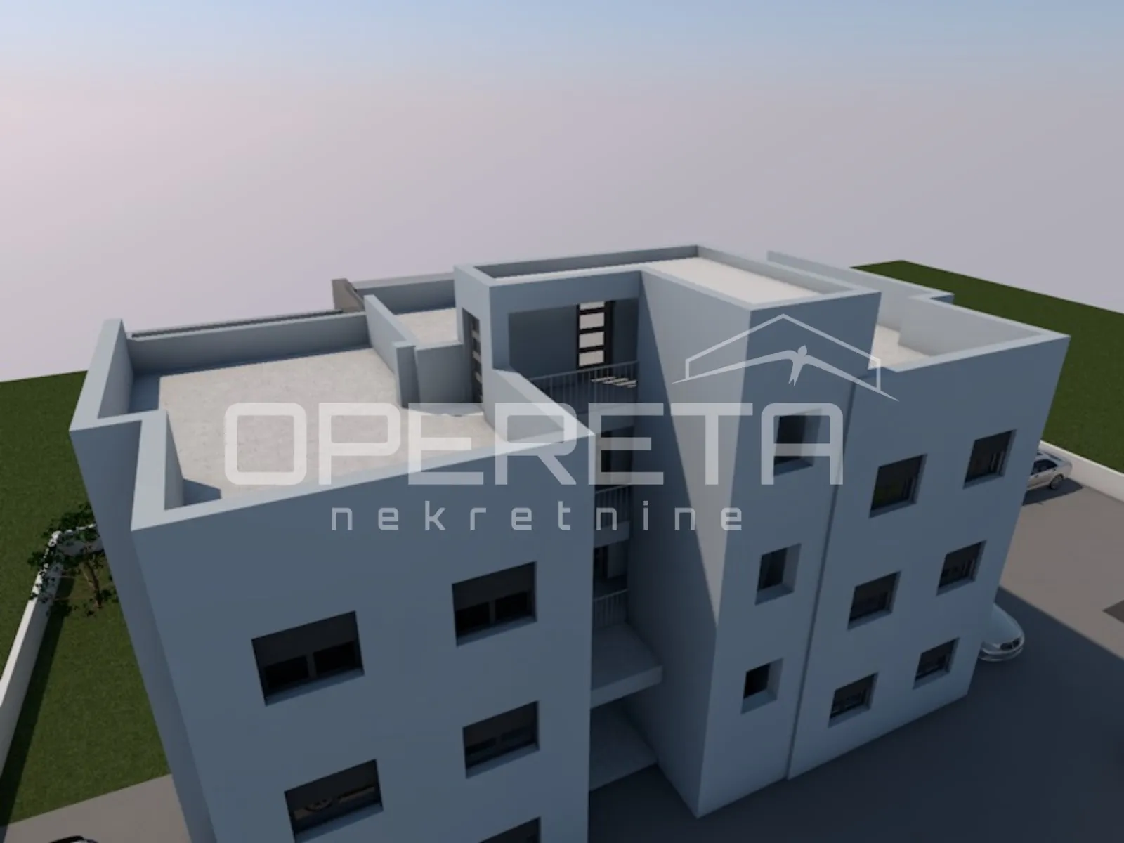 novogradnja, dvosoban stan s krovnom terasom, 81 m², 2. kat, murvica - slika 4