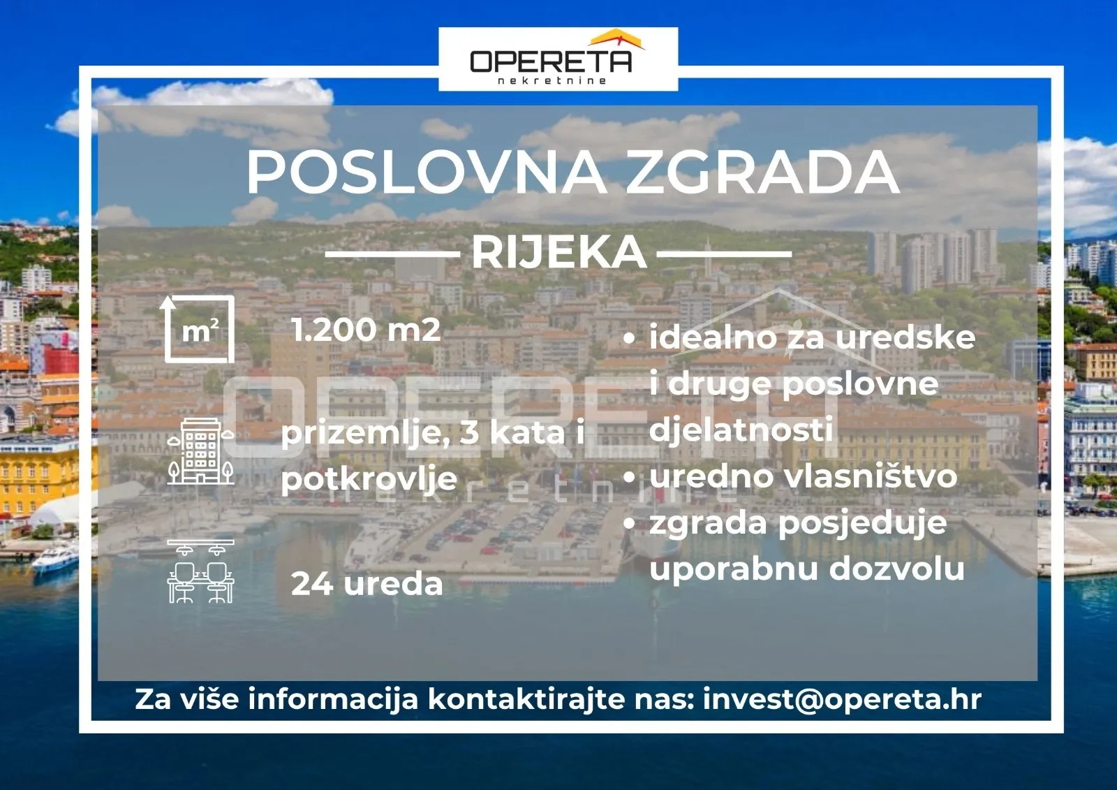 Prodaja, Poslovna zgrada, Rijeka, Centar, 1200m2