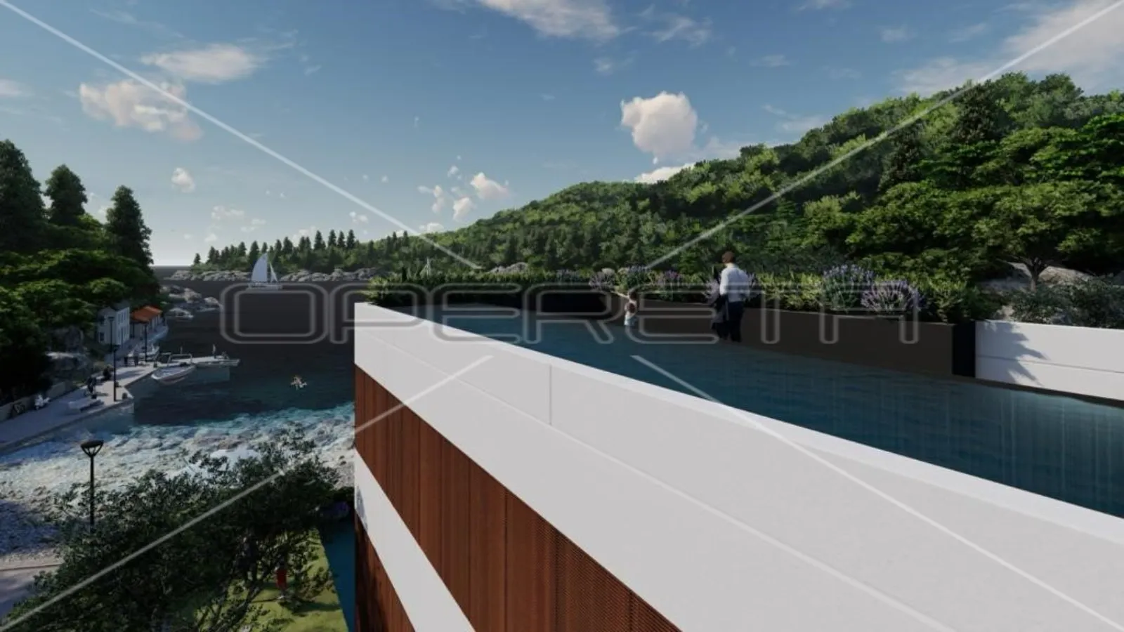 zemljište s projektom za vilu, 1. red do mora, uvala gršćica - slika 8