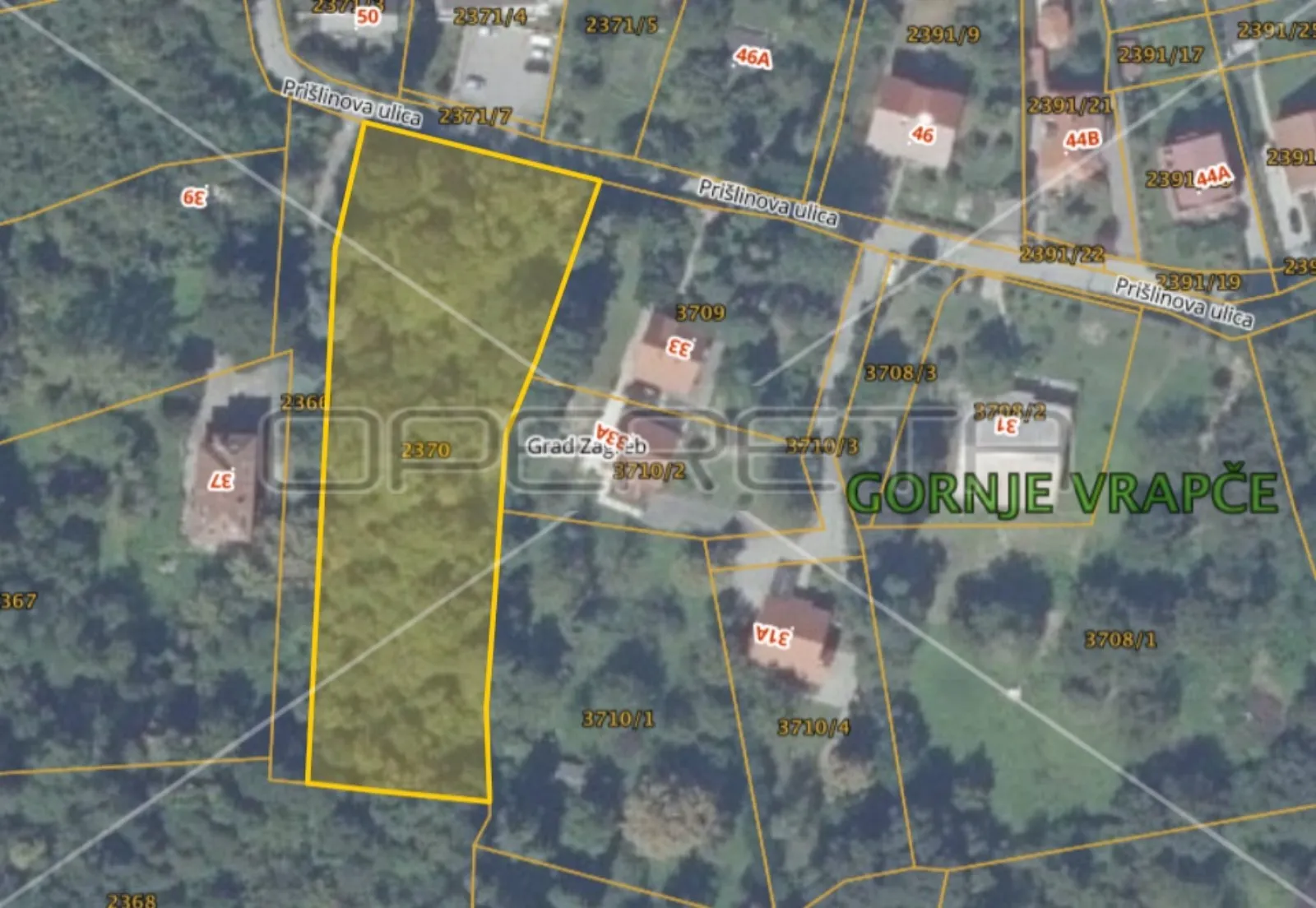 Prišlinova, Vrapče, 3.830,00 m2, 1,00 EUR