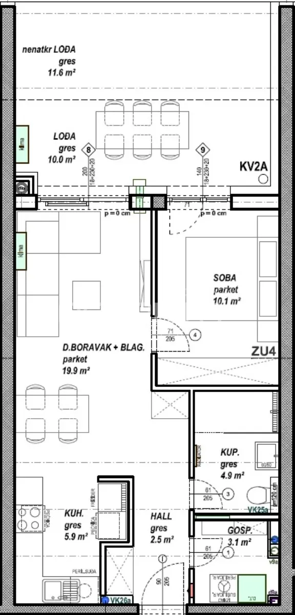prodaja, stan, globetka, vukovarska, 1,5s, 46m2 - slika 6