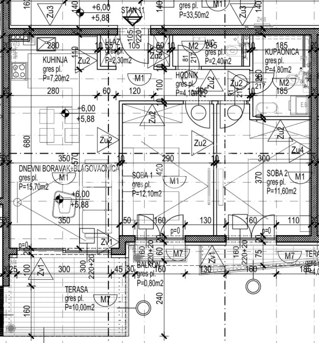 omiš/nemira – novo u ponudi_novogradnja s11 - 66,95m2 - slika 2