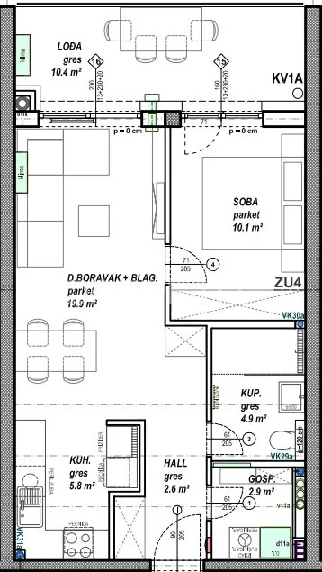 prodaja, stan, globetka, vukovarska, 1,5s, 46m2 - slika 6