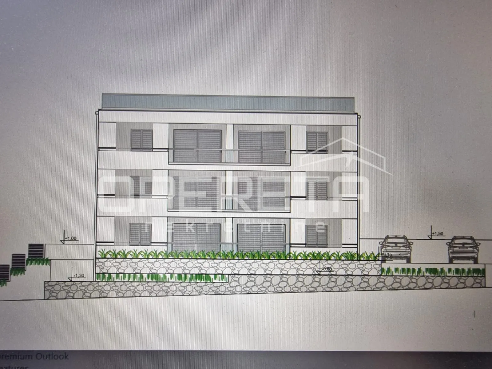 građevinsko zemljište 930 m2 s dozvolom za 6 stanova, lumbarda - slika 7