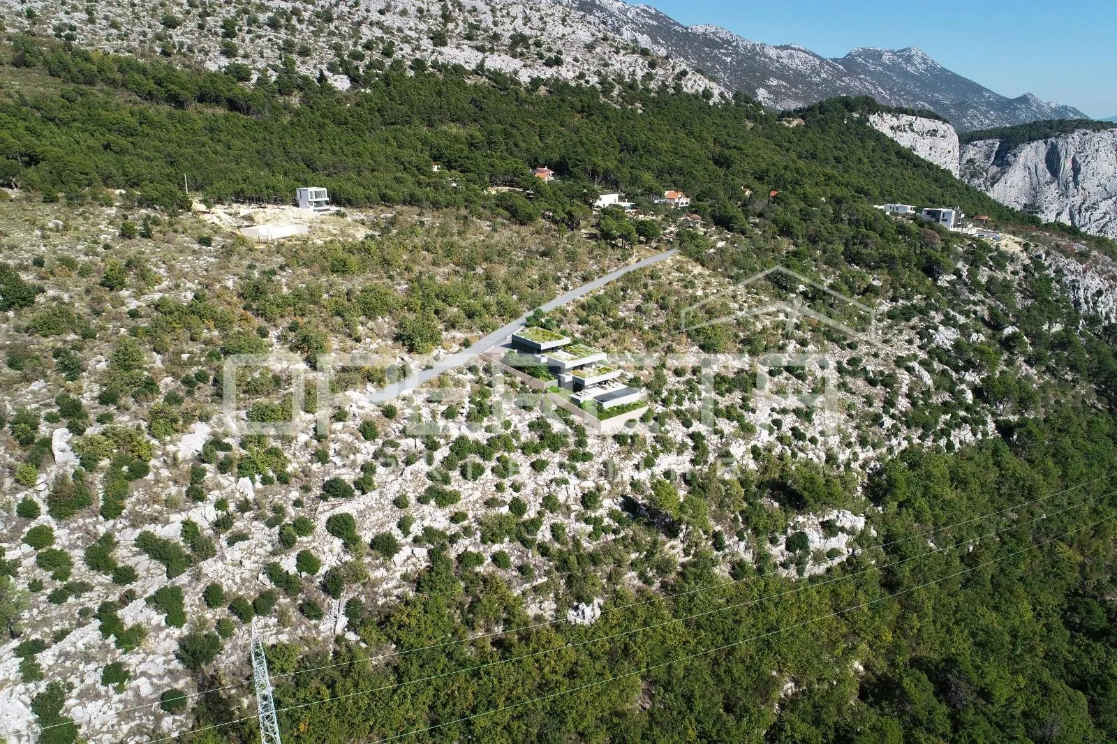 zemljište 1.546 m² s projektom za modernu vilu, omiš - slika 5