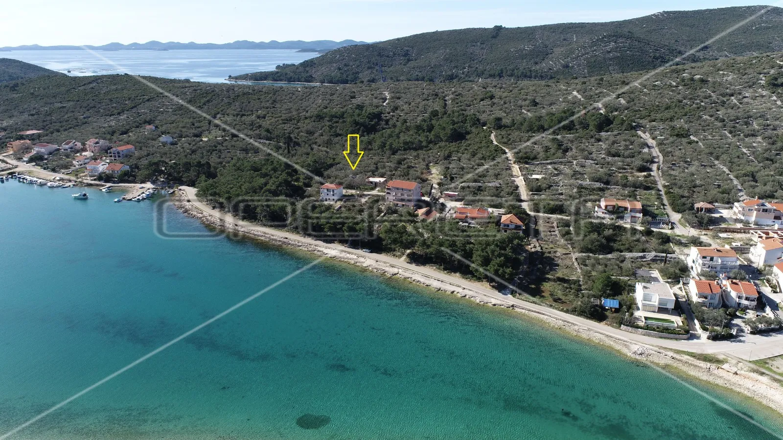 građevinsko zemljište, pogled na more, 70m do mora,1343 m2,kali,ugljan - slika 3