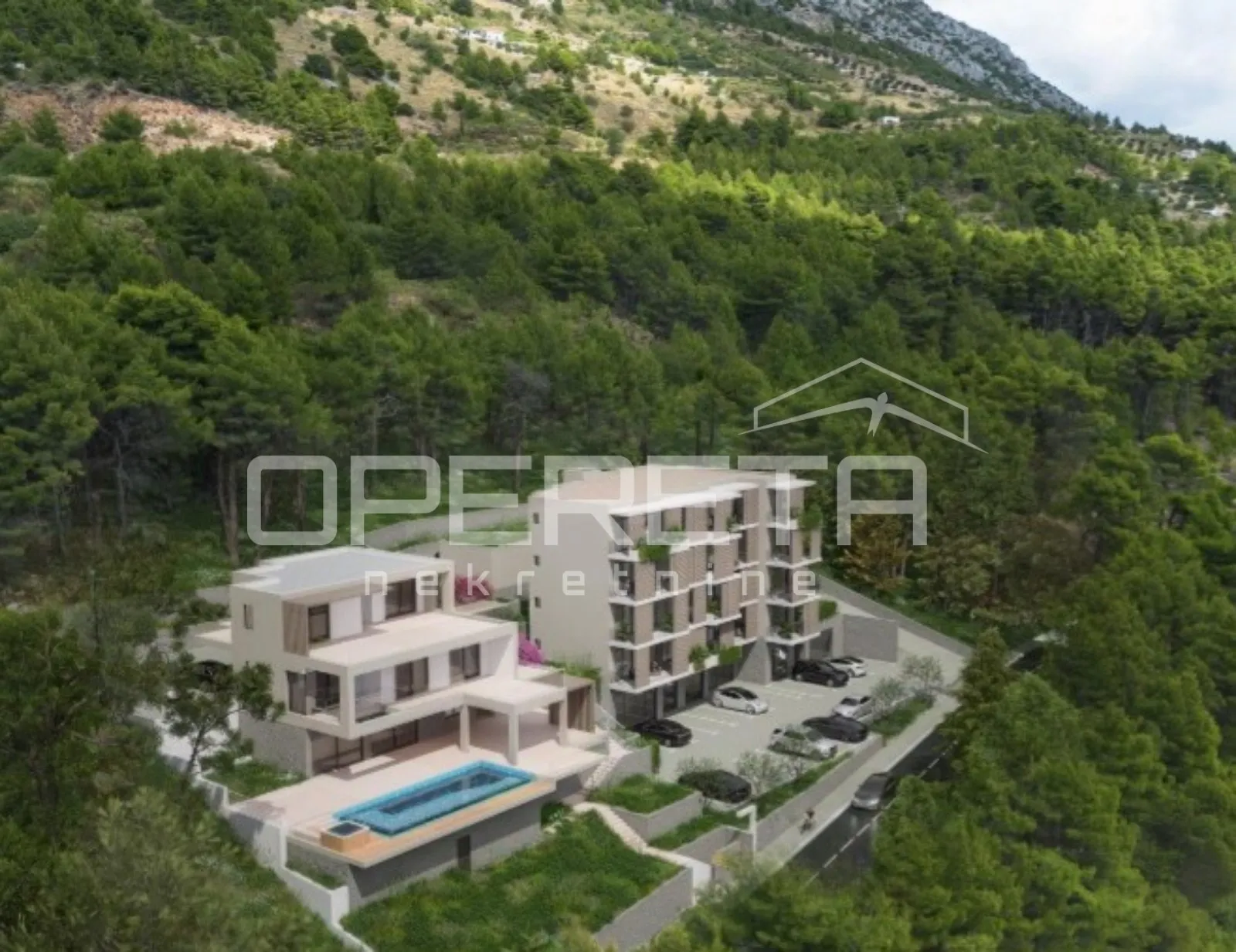 trosobni stan, novogradnja, omiš, pogled na more - slika 3