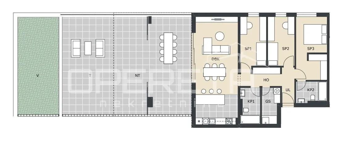 obiteljski stan sa 100 m² terase i privatnim vrtom – osjećaj kuće - slika 17