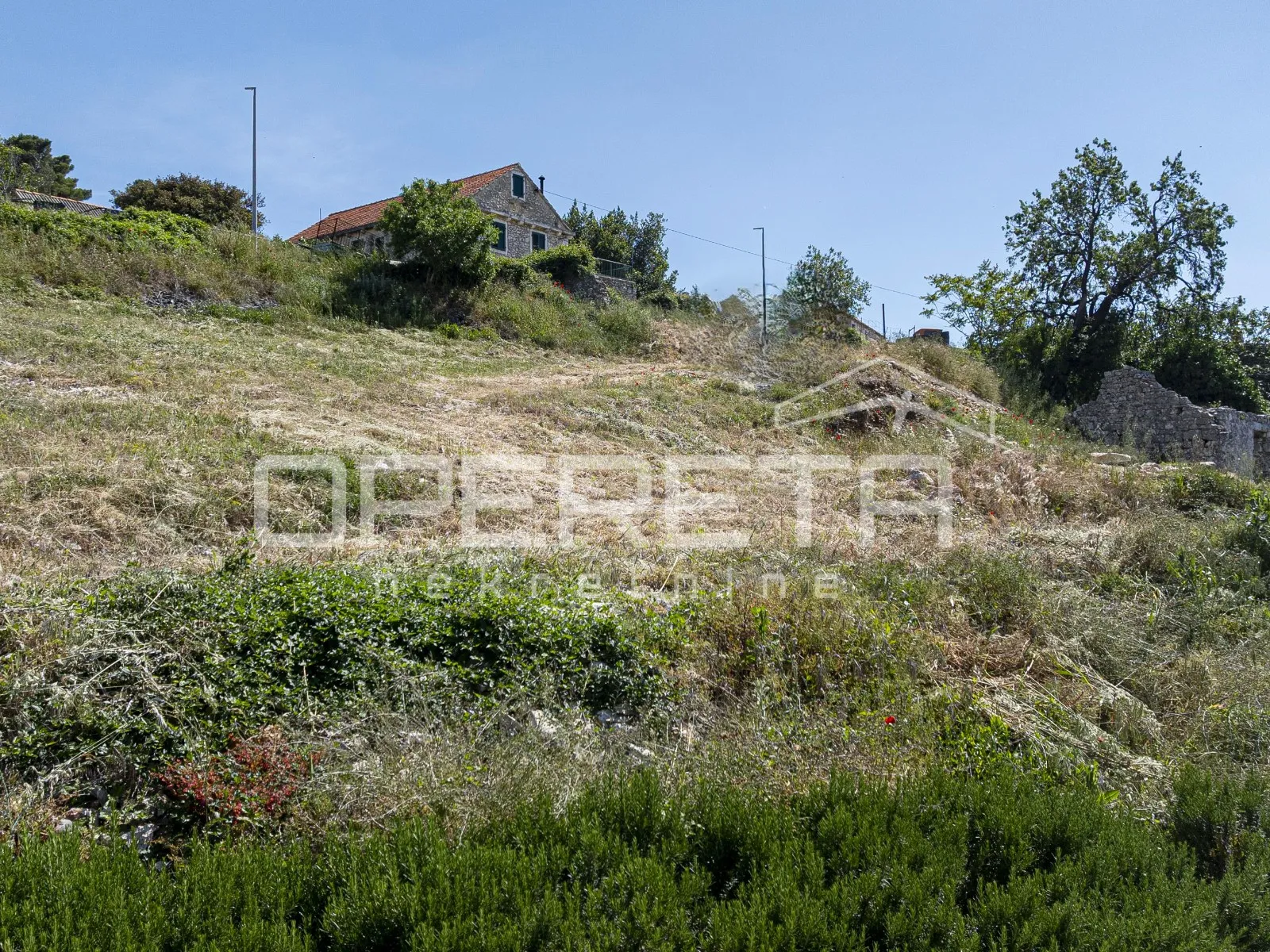 nerežišća, brač, građevinsko zemljište s pogledom, 450m2 - slika 2