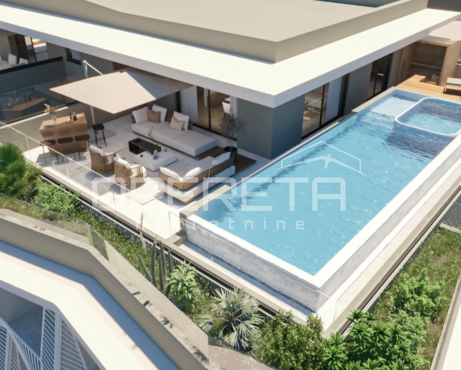 split, duilovo, rezidencijalni penthouse, privatni bazen, vrt, 300 m² vanjskih p - slika 5