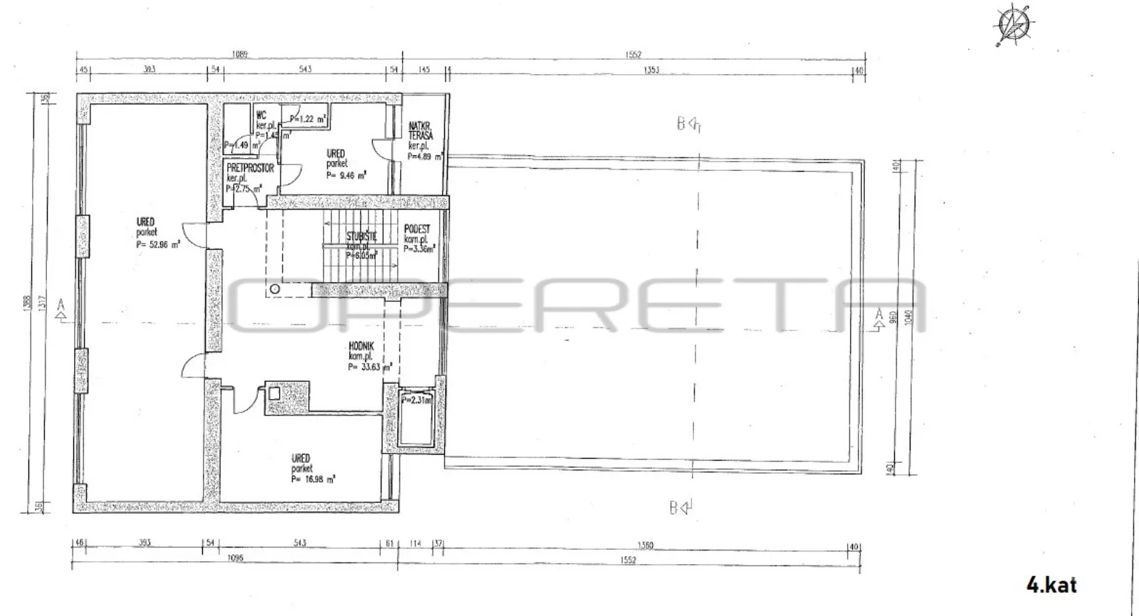 najam, ured, kvatrić, kvaternikov trg, 137m2 - slika 6