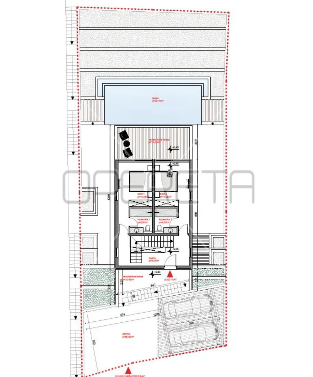 građevinsko zemljište s pogledom na more, 420 m2, prigradica - slika 6