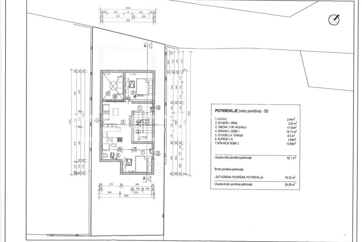 kuća s 5 stanova, 90 m od mora, rogoznica - slika 29