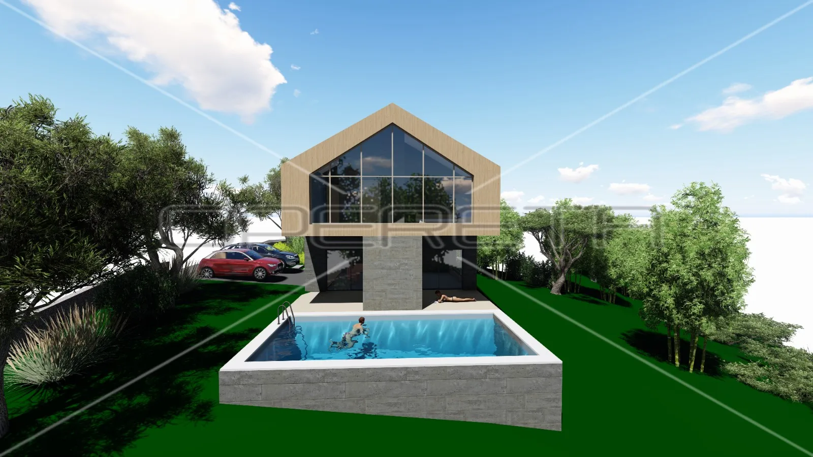Ekskluzivni projekt vile 230 m² uz Kupu – mir, privatnost i investicijski potenc - Žubrinci