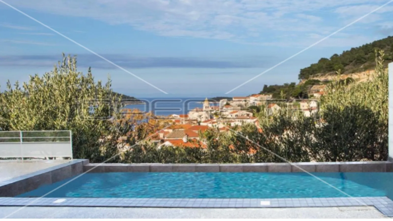 vis kut, nova dizajnerska villa s bazenom i pogledom na more - slika 17