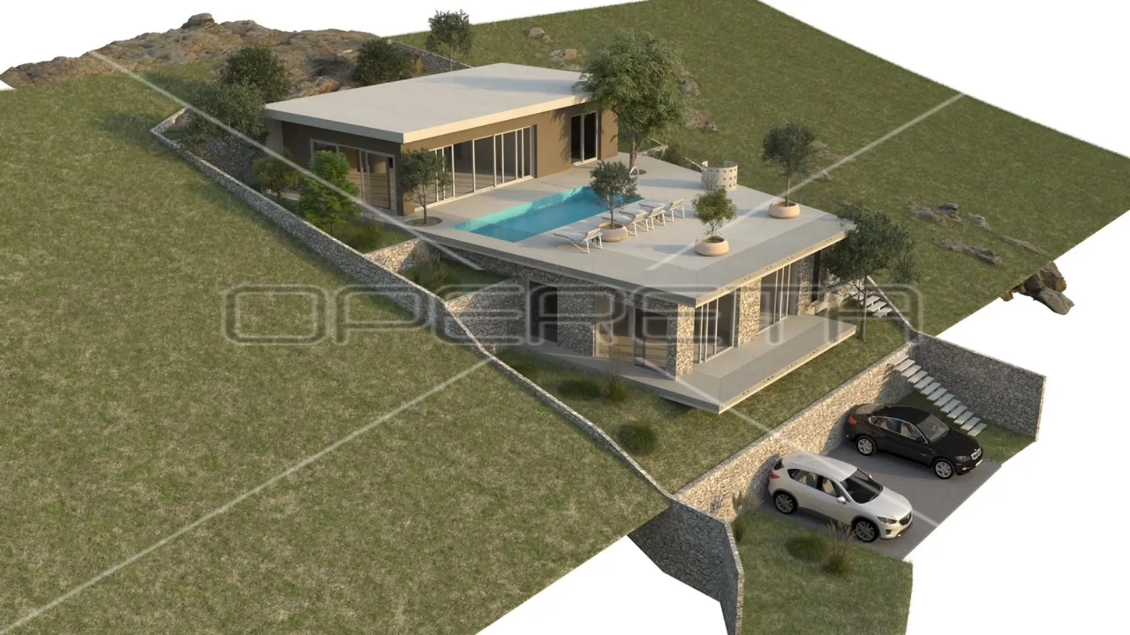 građevinsko zemljište vinišće- marina, 671m2 - slika 2