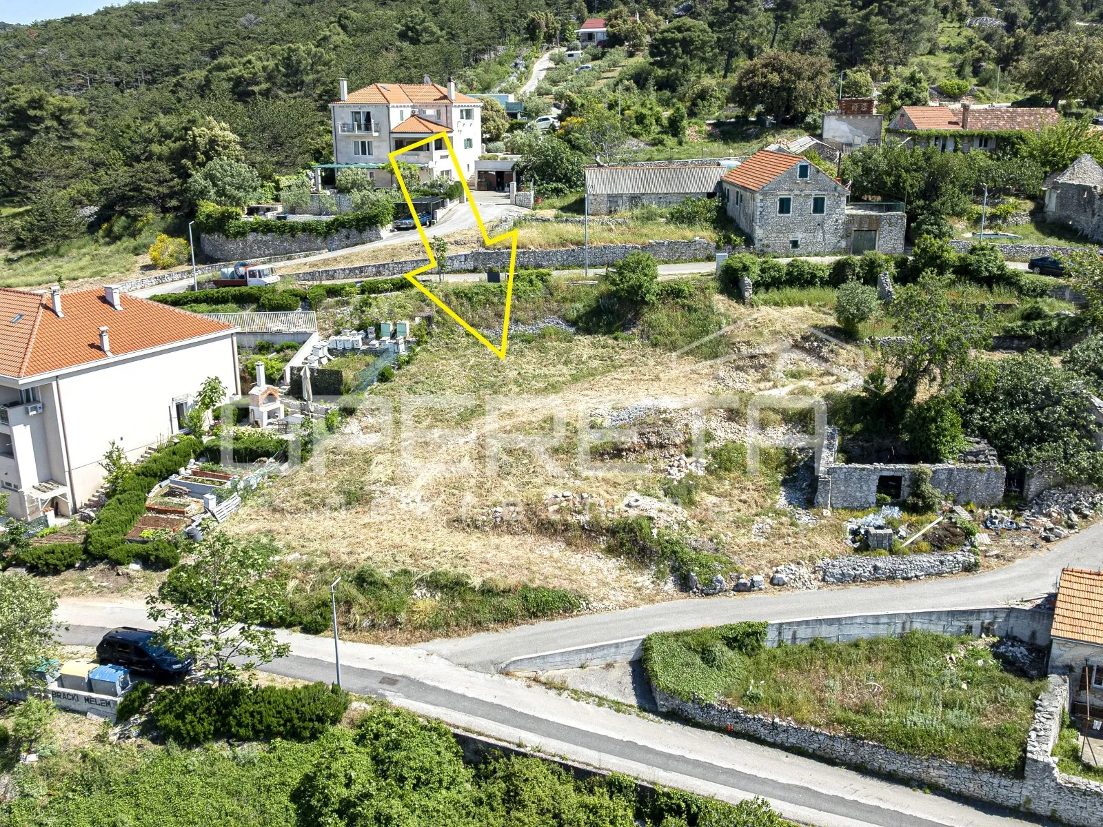 nerežišća, brač, građevinsko zemljište s pogledom, 450m2 - slika 5