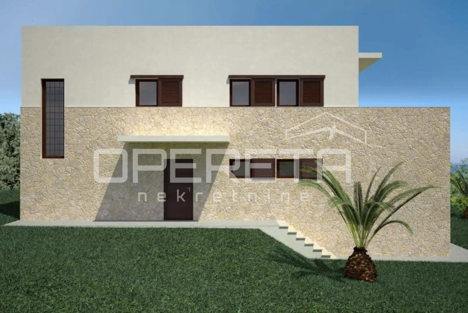zemljište sa građevinskom dozvolom za vilu s bazenom, 700 m2 , lun, otok pag - slika 5