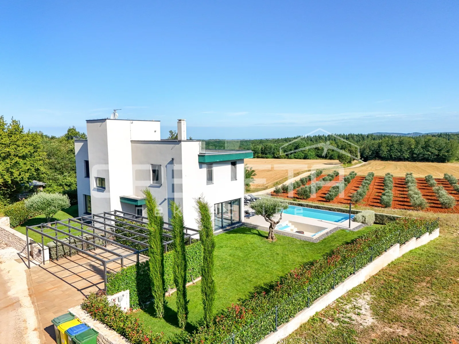 istra, vižinada - moderna vila s bazenom, panoramskim pogledom i luksuznim inter - slika 3