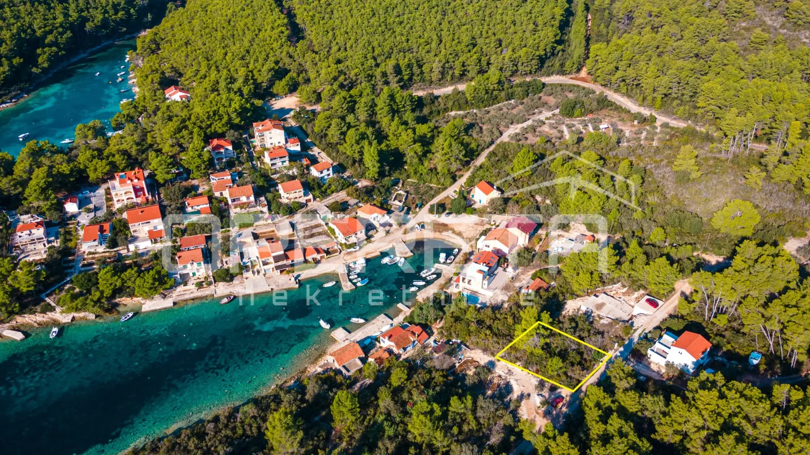 atraktivno građevinsko zemljište, 340m2, uvala tri porte, korčula - slika 3