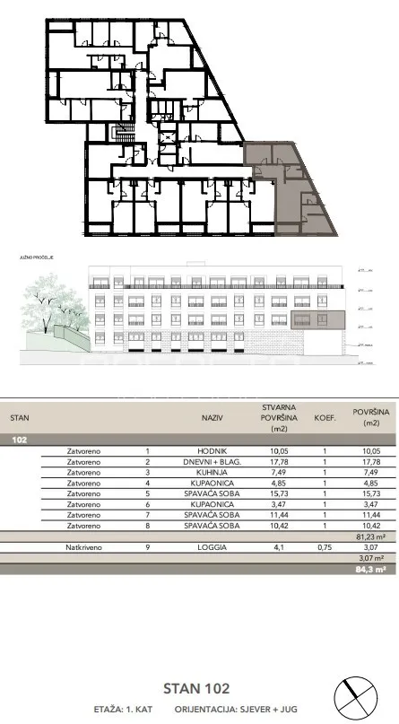 prodaja, stan, črnomerec, kuniščak, 4s, 84m2 - slika 3