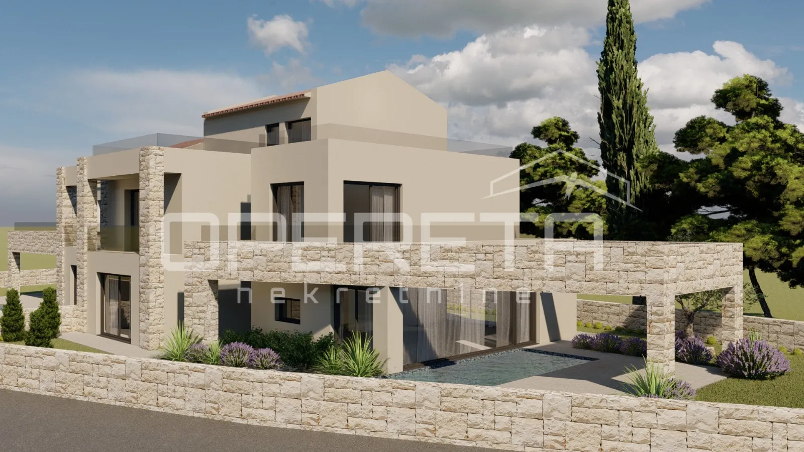 Istra, Vižinada-građevinsko zemljište s projektom i komunalijama