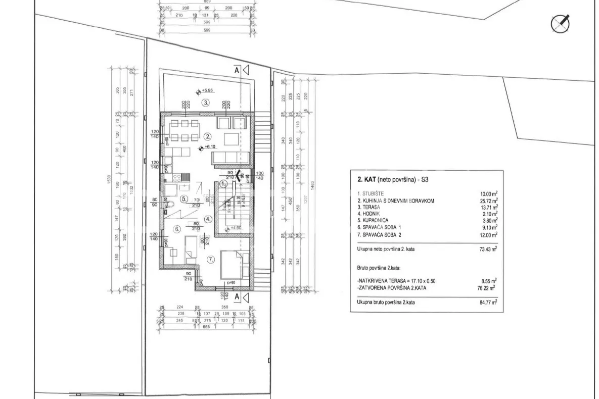 dva stana, 125m2, 90m od plaže, zečevo - slika 12
