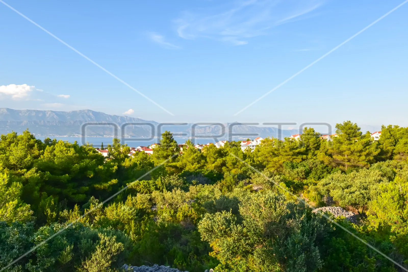 zemljište, supetar otok brač, pogled na more i idejni projekt za 4 luksuzne vile - slika 10