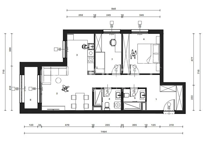 prodaja, stan, črnomerec, kuniščak, 3s, 75m2 - slika 2