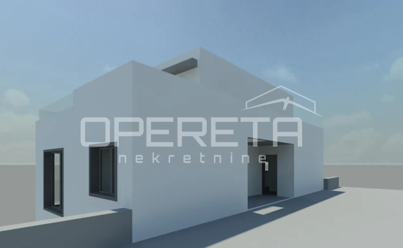 zemljište 451 m² s dozvolom za vilu, trogir, pogled na otok - slika 3