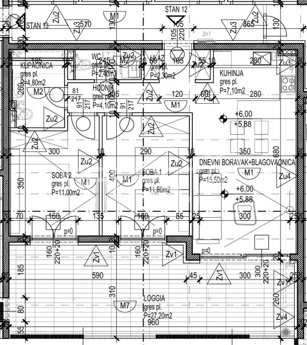omiš/nemira – novo u ponudi_novogradnja s12 - 72,45m2 - slika 2