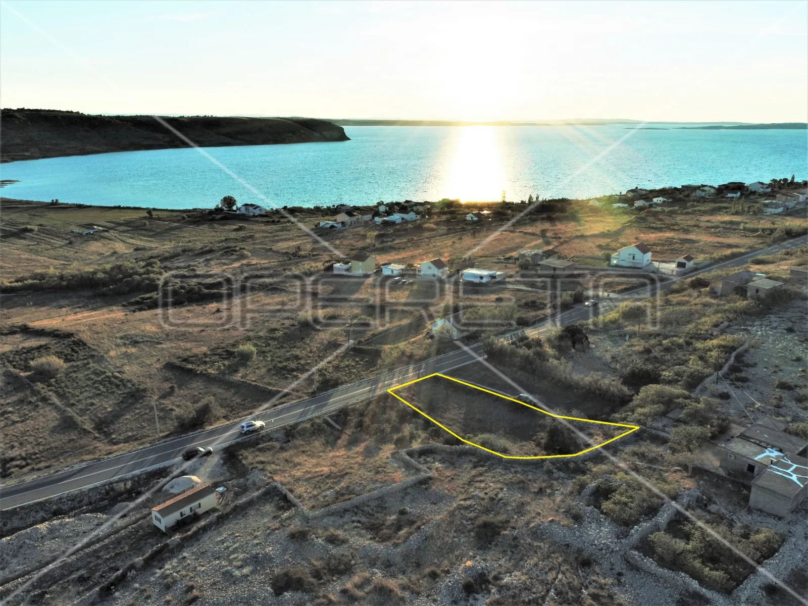 Građevinsko zemljište, pogled na more, ograđeno, 821 m2, Rtina,Ražanac