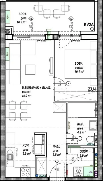 prodaja, stan, globetka, vukovarska, 1,5s, 46m2 - slika 6