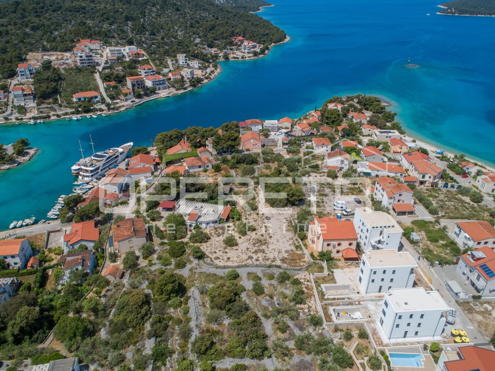 građevinska parcela u ražnju, 100 m od mora, otvoren pogled, 1.445 m2 - slika 4