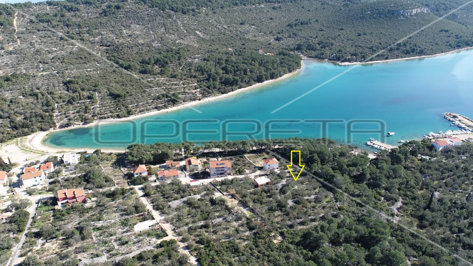 građevinsko zemljište, pogled na more, 70m do mora,1343 m2,kali,ugljan - slika 7