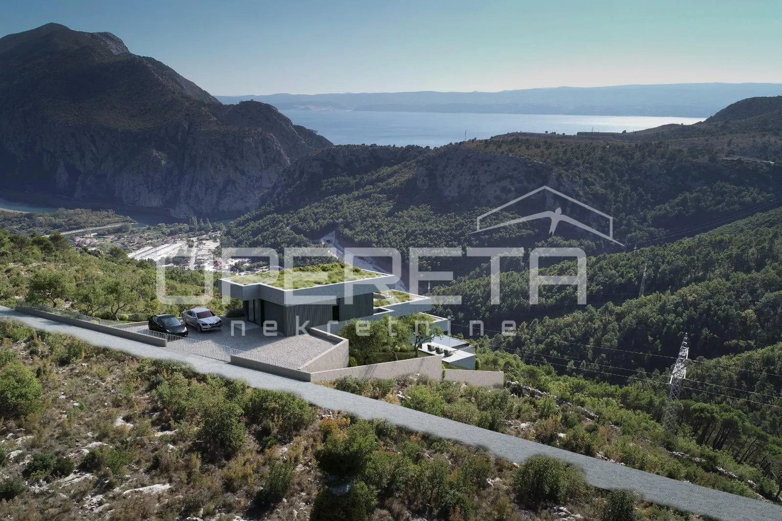 zemljište 1.546 m² s projektom za modernu vilu, omiš - slika 7