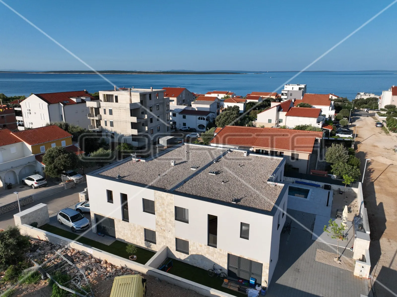 moderna vila s bazenom, 300 m do plaže, mandre, pag - slika 4