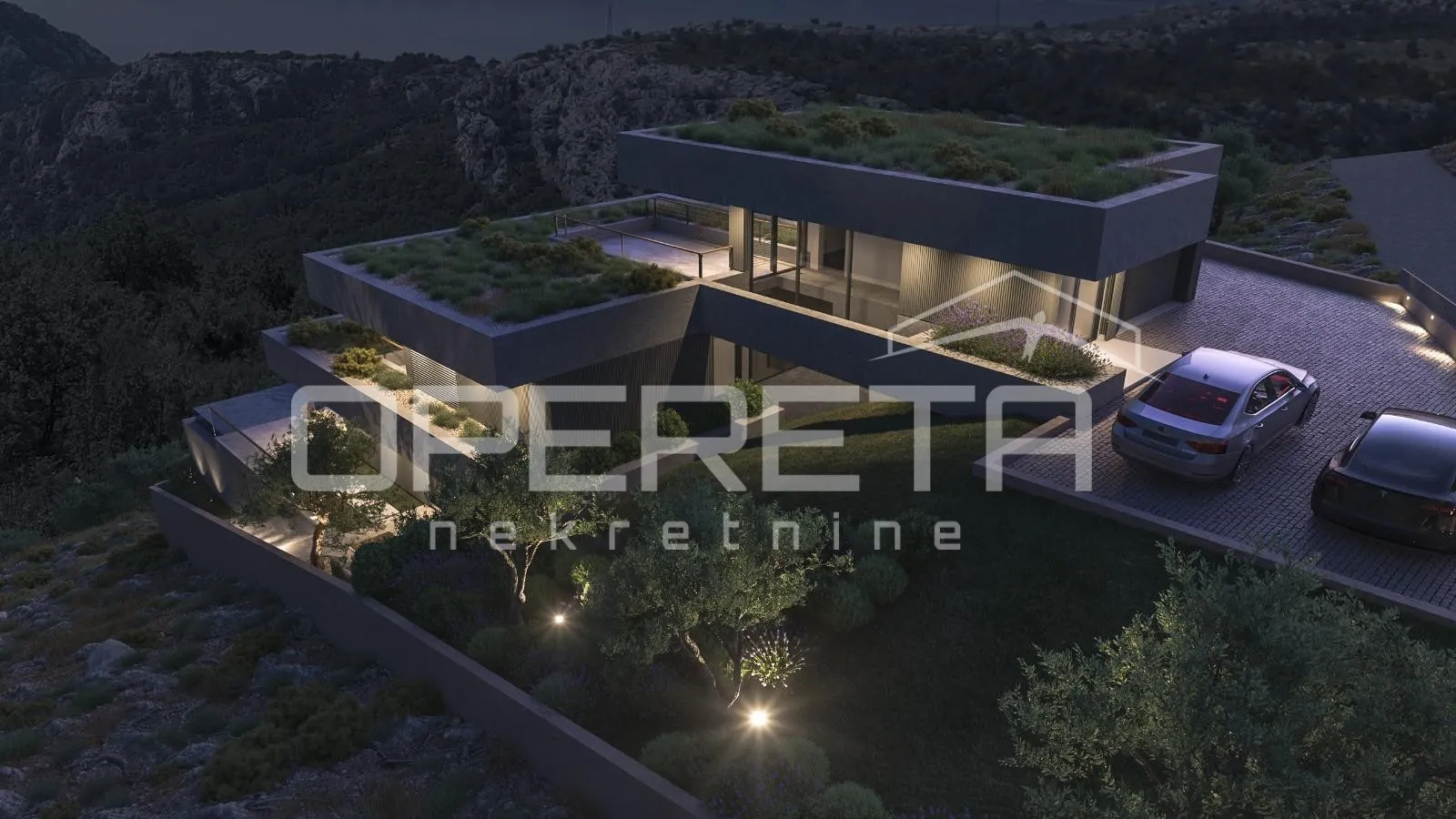 zemljište 1.546 m² s projektom za modernu vilu, omiš - slika 11