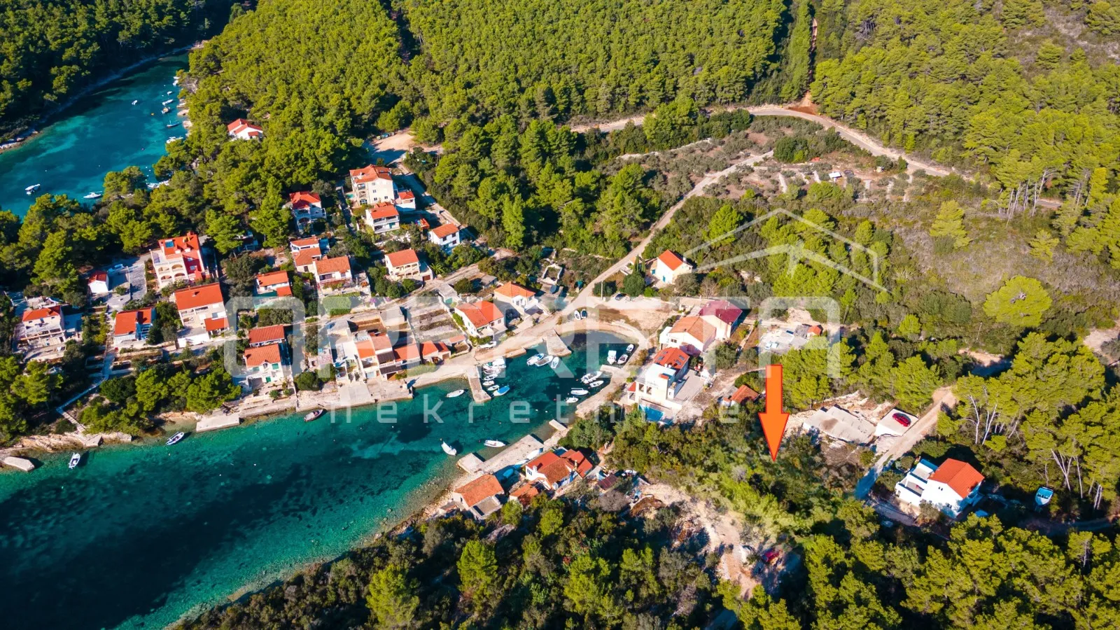 Investicijska prilika: zemljište 680 m2, u mirnoj uvali Tri Porte - Vela Luka