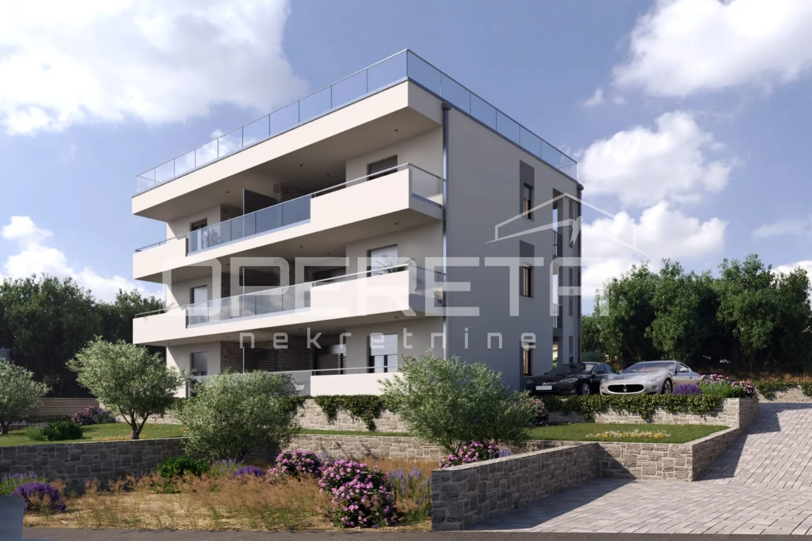građevinsko zemljište 930 m2 s dozvolom za 6 stanova, lumbarda - slika 4