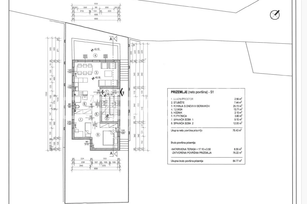 kuća s 5 stanova, 90 m od mora, rogoznica - slika 26