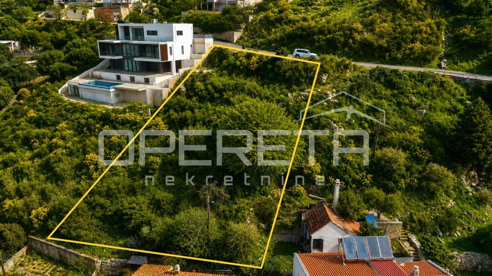 ekskluzivno zemljište s građevinskom dozvolom za vilu s bazenom i panoramskim po - slika 7